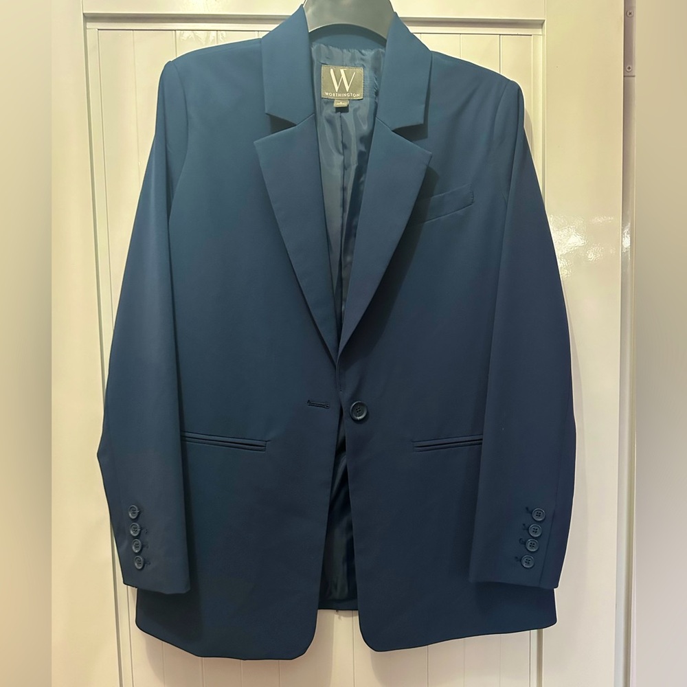 Worthington Blazer, Size S, Gray Blue